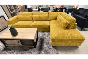 Hoekbank Alphen in geel – kleurimpressie
