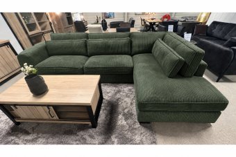 Hoekbank Alphen in groen – kleurimpressie