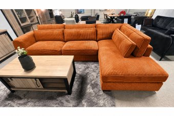 Hoekbank Alphen in oranje – kleurimpressie
