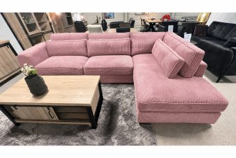 Hoekbank Alphen in roze – kleurimpressie