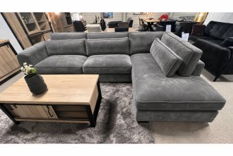 Hoekbank Alphen in velvetstof – materiaalimpressie