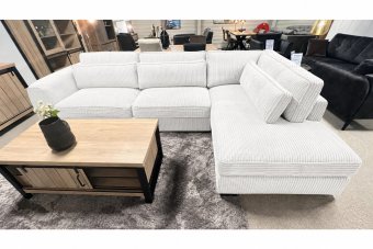 Hoekbank Alphen in wit – kleurimpressie