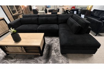 Hoekbank Alphen in zwart – kleurimpressie
