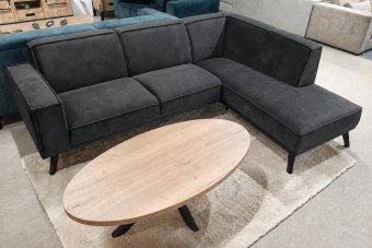 Hoekbank Den Haag in antraciet – kleurimpressie