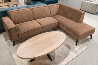 Hoekbank Den Haag in bruin – kleurimpressie