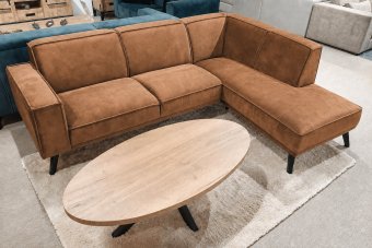 Hoekbank Den Haag in cognac – kleurimpressie