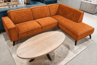 Hoekbank Den Haag in oranje – kleurimpressie