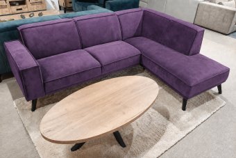 Hoekbank Den Haag in paars – kleurimpressie