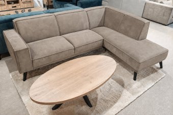 Hoekbank Den Haag in taupe – kleurimpressie