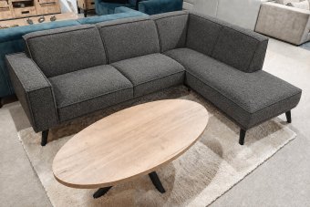 Hoekbank Den Haag in teddystof – materiaalimpressie