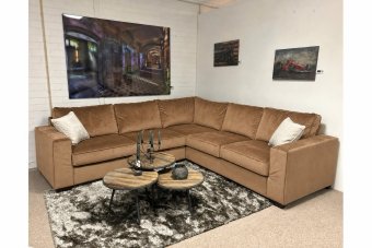 Hoekbank Frederiksoord in cognac – kleurimpressie