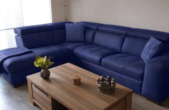Blauwe bank Harderwijk · 2 Zits + Longchair (Zonder Relax) 242cm – A-meubel