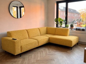 Hoekbank Huizen in geel – kleurimpressie