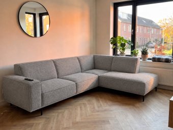 Hoekbank Huizen in grijs – kleurimpressie
