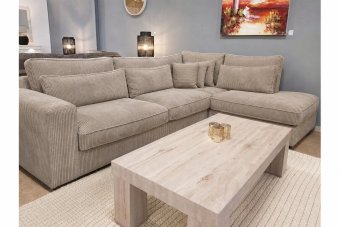 Hoekbank Ijsselstein in taupe – kleurimpressie