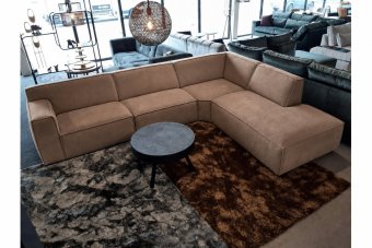 Hoekbank Leeuwarden in bruin – kleurimpressie
