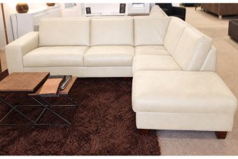Hoekbank Maassluis in creme – kleurimpressie