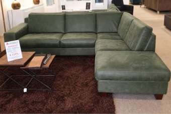 Hoekbank Maassluis in groen – kleurimpressie