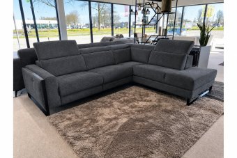 Hoekbank Meppel in antraciet – kleurimpressie