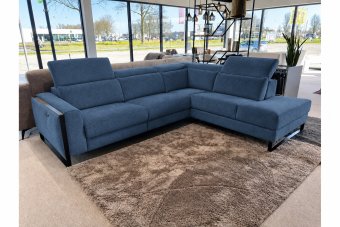 Hoekbank Meppel in blauw – kleurimpressie
