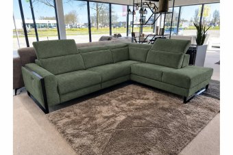 Hoekbank Meppel in groen – kleurimpressie