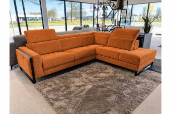 Hoekbank Meppel in oranje – kleurimpressie