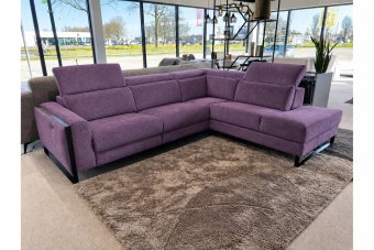 Hoekbank Meppel in paars – kleurimpressie