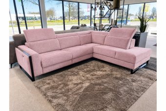 Hoekbank Meppel in roze – kleurimpressie