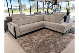 Hoekbank Meppel in taupe – kleurimpressie