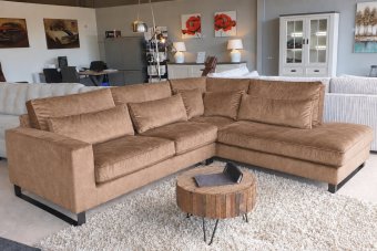 Hoekbank Naarden in bruin – kleurimpressie