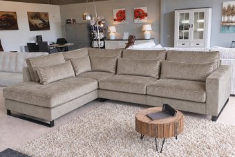 Hoekbank Naarden-Express in taupe – kleurimpressie