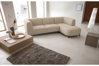 Hoekbank Niehove in beige – kleurimpressie