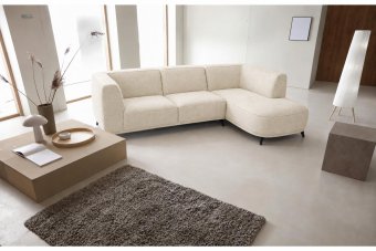 Hoekbank Niehove in creme – kleurimpressie