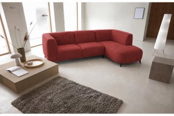 Hoekbank Niehove in rood – kleurimpressie