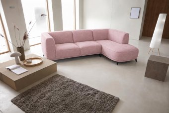 Hoekbank Niehove in roze – kleurimpressie