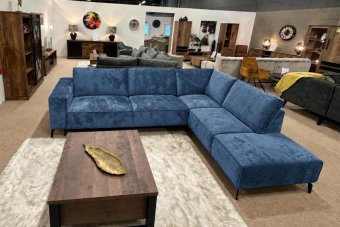 Hoekbank Nieuwegein  in blauw – kleurimpressie