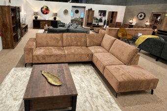 Hoekbank Nieuwegein  in cognac – kleurimpressie
