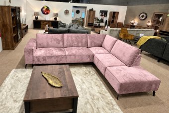 Hoekbank Nieuwegein  in roze – kleurimpressie