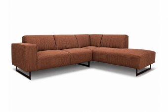 Hoekbank Scherpenisse in ribstof – materiaalimpressie