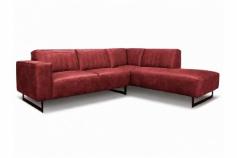 Hoekbank Scherpenisse in rood – kleurimpressie