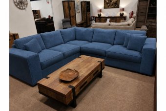 Hoekbankstel Berlicum in blauw – kleurimpressie
