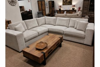 Hoekbankstel Berlicum in velvetstof – materiaalimpressie