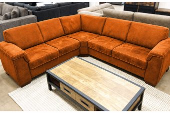 Hoekbankstel Elsen in oranje – kleurimpressie