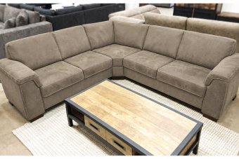 Hoekbankstel Elsen in taupe – kleurimpressie