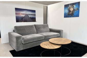 Hoorn 2 Zits in velvetstof – materiaalimpressie