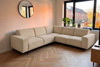 Huizen 2 Zits + Hoek + 2 Zits in beige – kleurimpressie