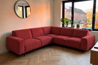 Huizen 2 Zits + Hoek + 2 Zits in rood – kleurimpressie