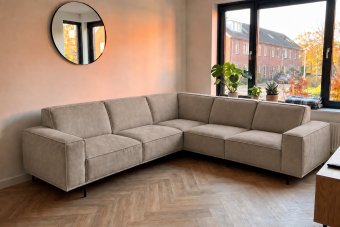 Huizen 2 Zits + Hoek + 2 Zits in taupe – kleurimpressie