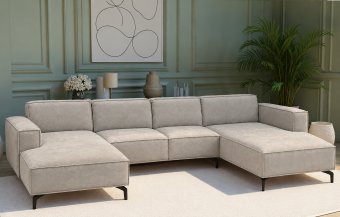 Bank Huizen · Longchair + 2 Zits + Longchair 330cm