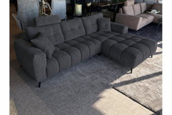 Hulst 2 Zits + Longchair in antraciet – kleurimpressie